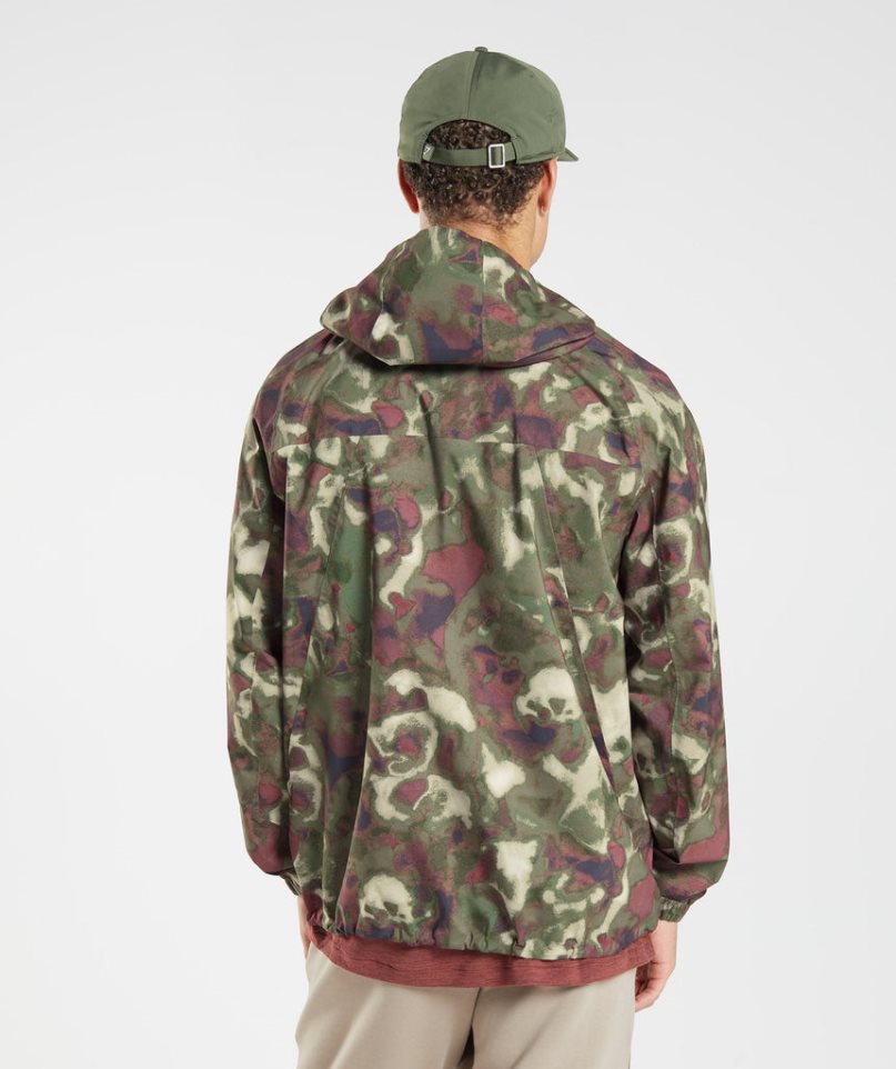 Men's Gymshark Retake Jackets Camo | CA 86A3N1